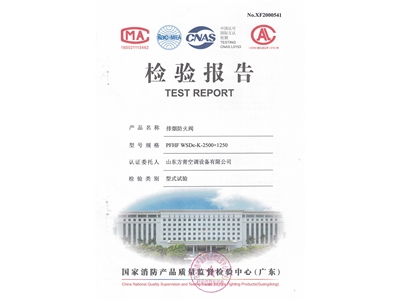 排煙（yān）防火閥2500x1250