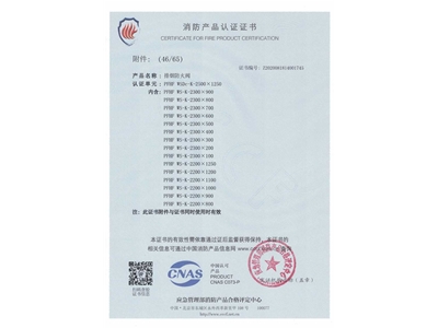 排煙防火閥（fá）3C證書  2500x1250-47